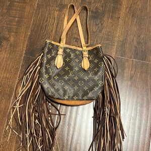 Vintage Boho Bag Authentic Louis Vuitton Leather
